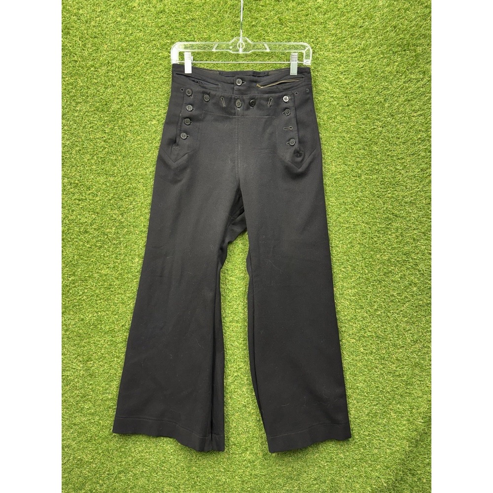 US Navy Pants Mens 26S Cracker Jack Uniform Dress Wool 13 Button Fly Vintage